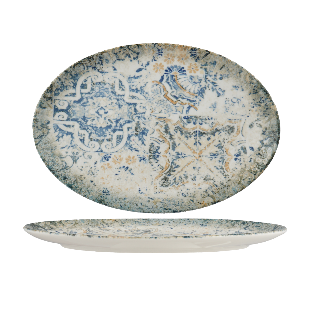 PALMA-OVAL PLATE WITH FOOT