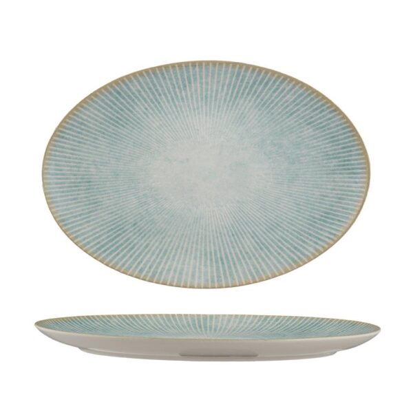 PAROS AQUA-OVAL PLATE WITH FOOT