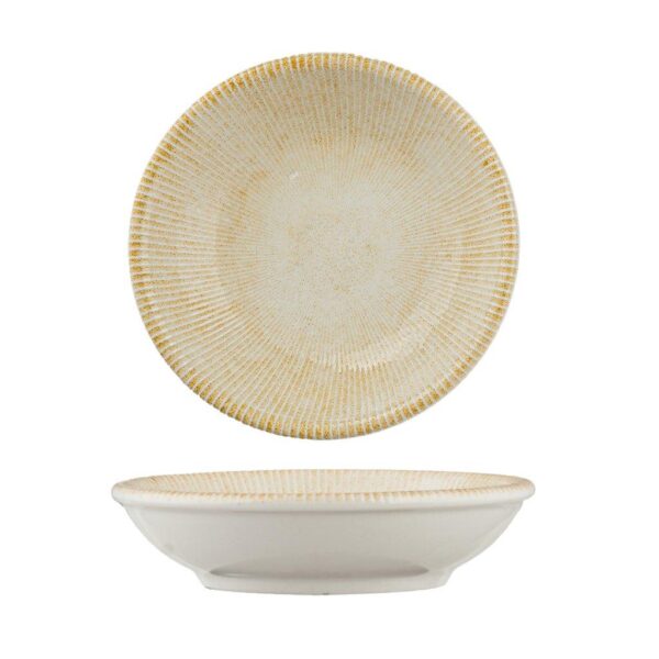 PAROS SAND-ROUND DEEP PLATE