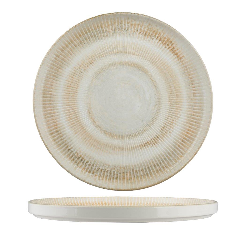 PAROS SHELL SAND-SHORT RIM SELAS STACKABLE PLATE