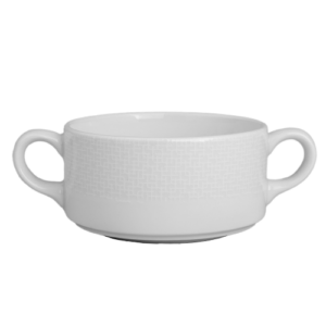 TACTILE-SOUP BOWL WITH TOW HANDLES